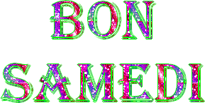 Gif animé Bon samedi multicolors
